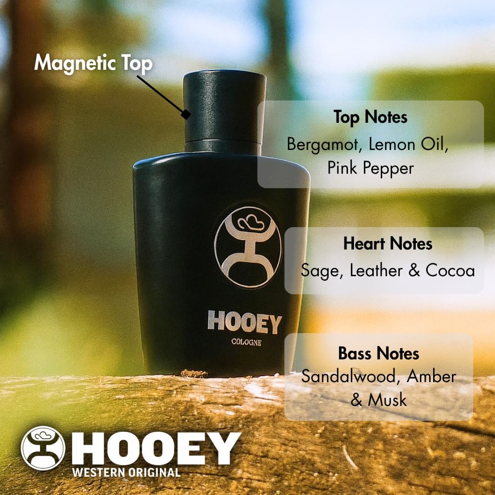 HOOEY bergamot and lemon notes highlight a fresh, confident scent profile.
