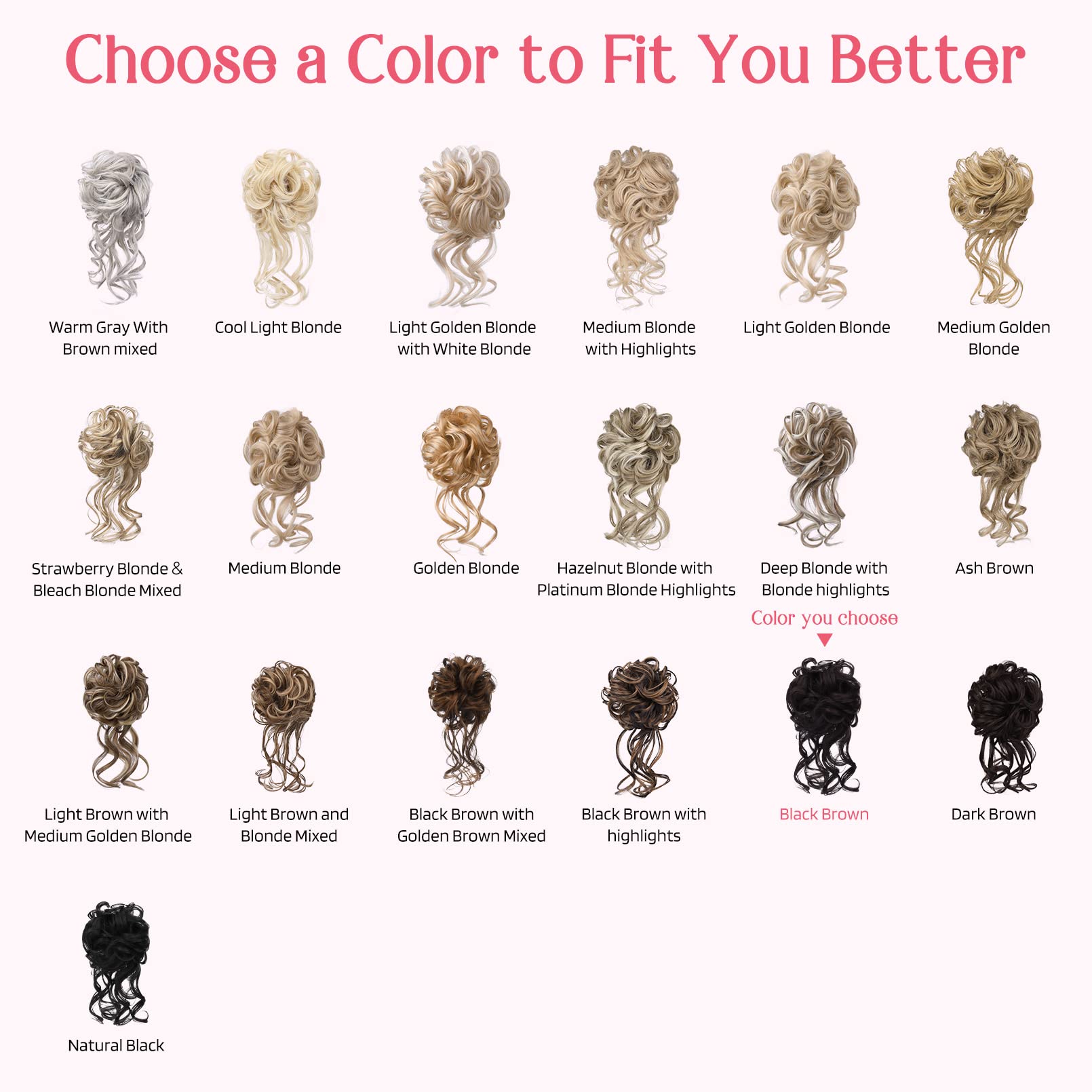 HOOJIH daisy black brown color option shown for seamless matching.