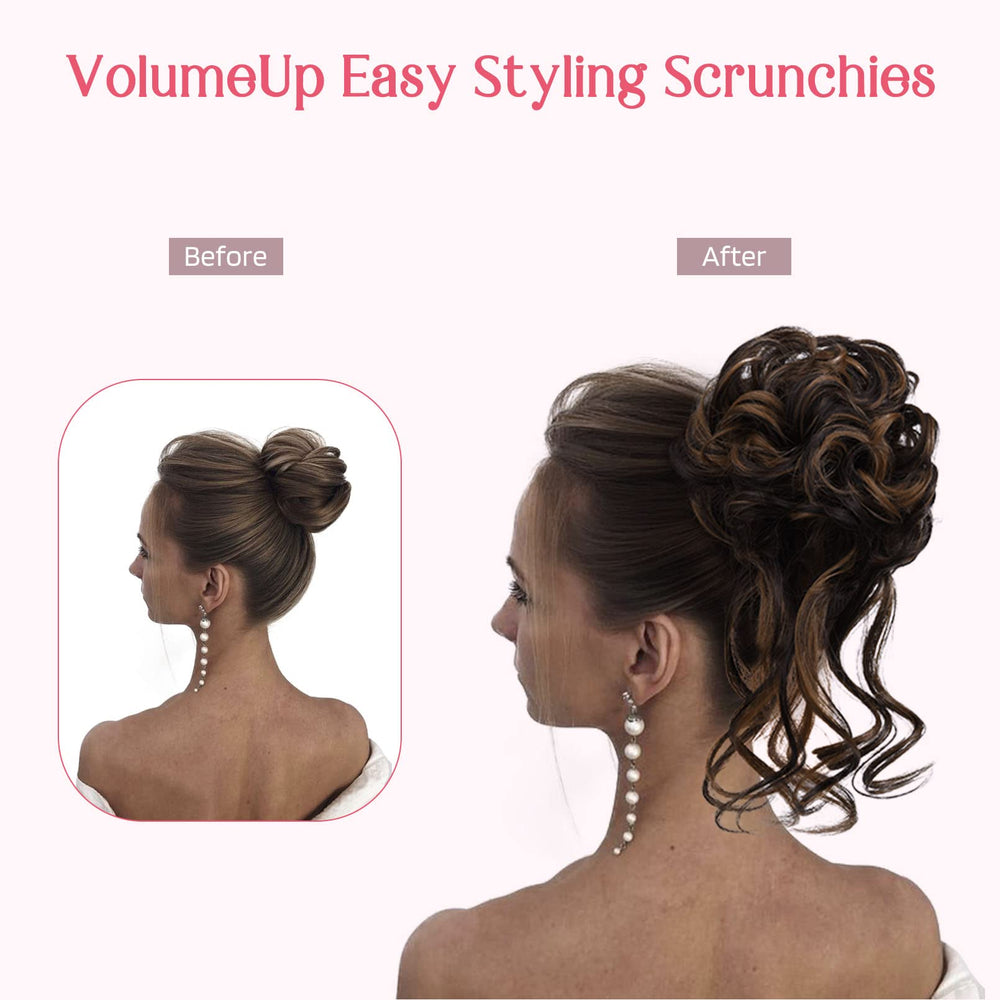 HOOJIH messy bun daisy top bun view highlights versatility for multiple looks.