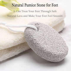 HOOMBOOM pumice stone features rope ring for dry storage and hanging