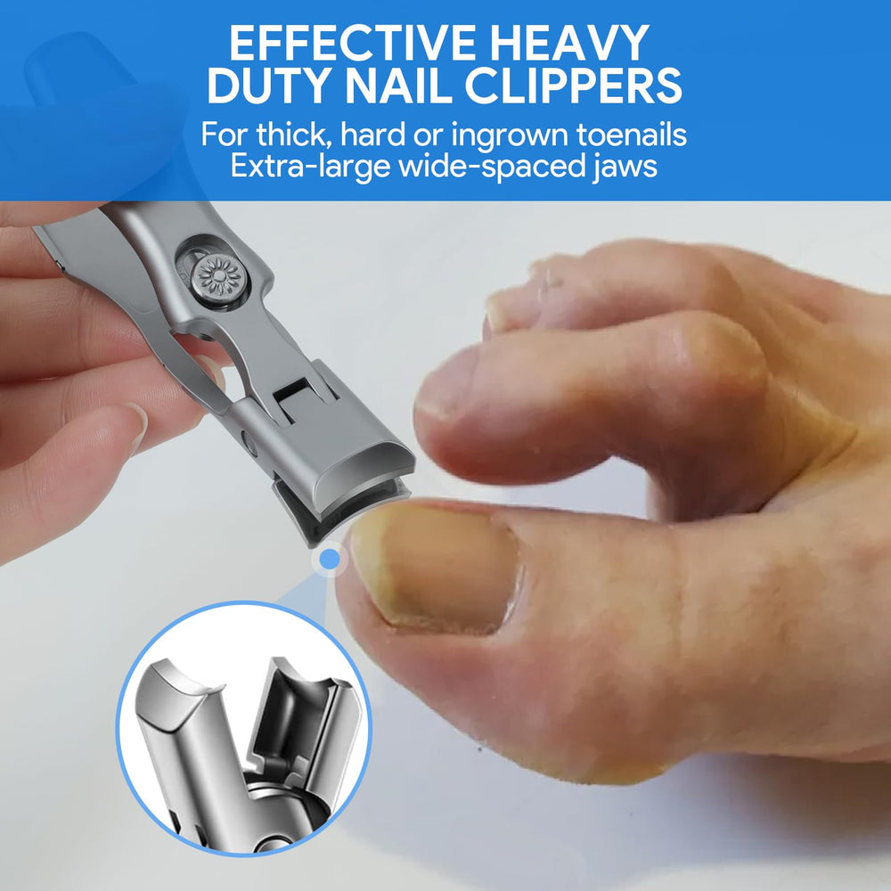 Hooyiyuux Lux German Nail Clippers no-splash design keeps work area clean.