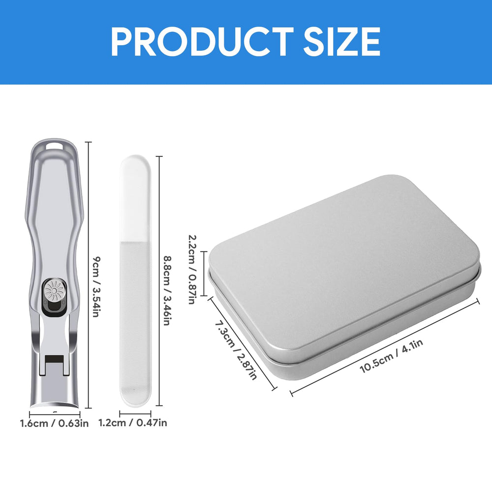 Hooyiyuux Lux German Nail Clippers portable pocket-friendly package for travel.