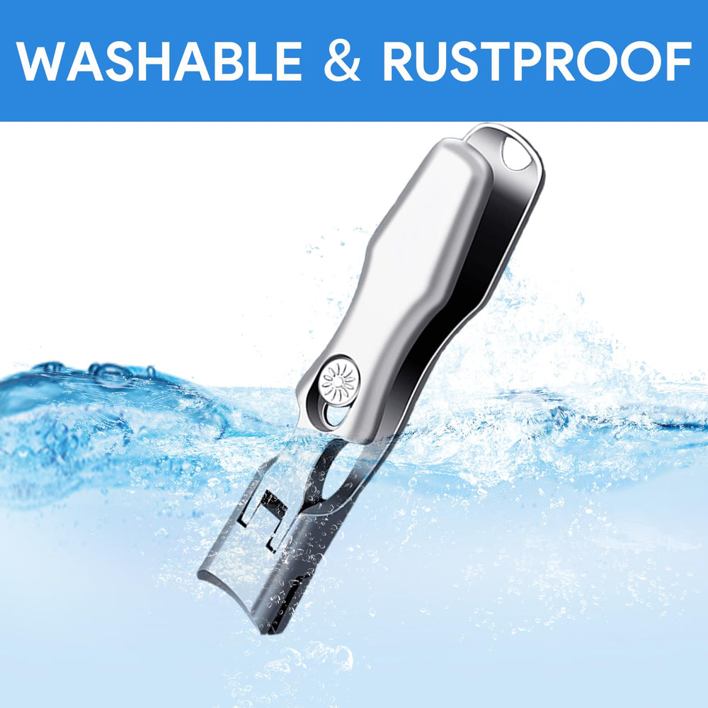 Hooyiyuux Lux German Nail Clippers stainless blades deliver durable sharp cuts.