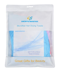 HOPESHINE hair towel twist purple pack showcases color and fast moisture absorption