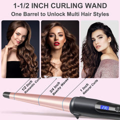 Hopopower ceramic tourmaline wand heats up in seconds for busy mornings.