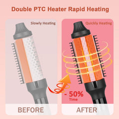 Hopopower ptc-heating technology heats quickly for efficient styling.