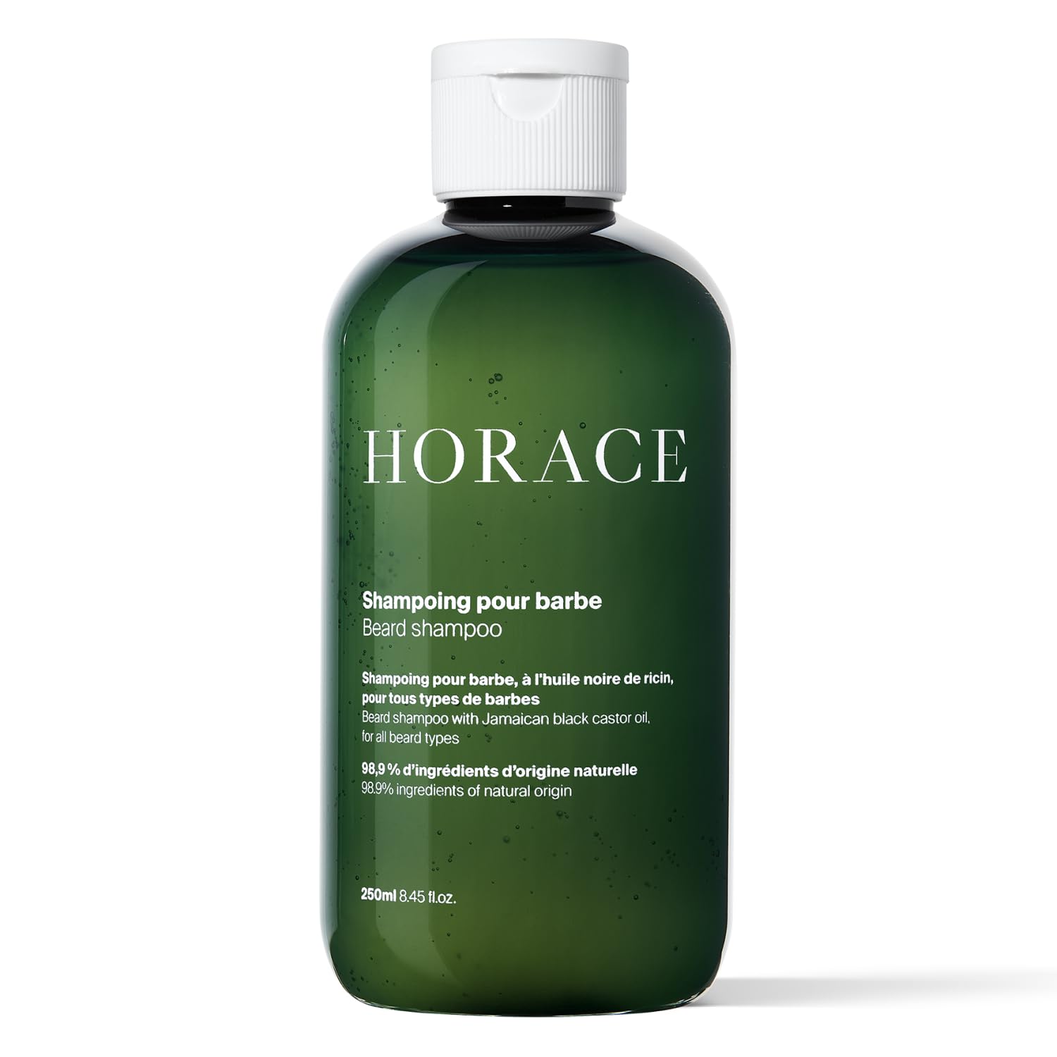 HORACE Beard Shampoo bottle front for easy daily grooming.