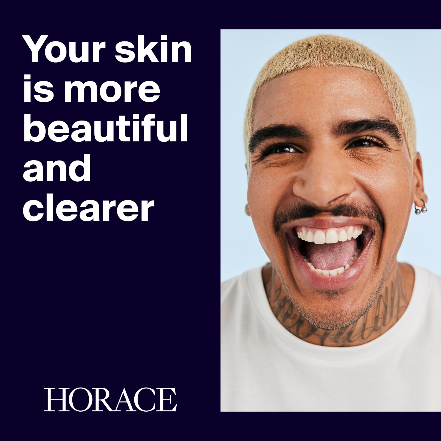 HORACE Healthy Glow Fluid swatch on skin reveals streak-free tint and subtle warmth.