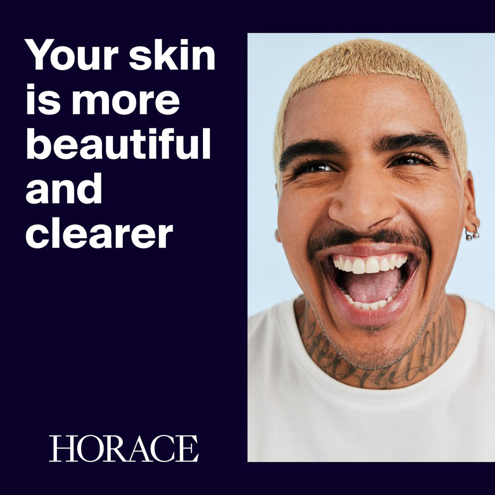 HORACE Healthy Glow Fluid swatch on skin reveals streak-free tint and subtle warmth.