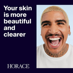 HORACE Healthy Glow Fluid swatch on skin reveals streak-free tint and subtle warmth.