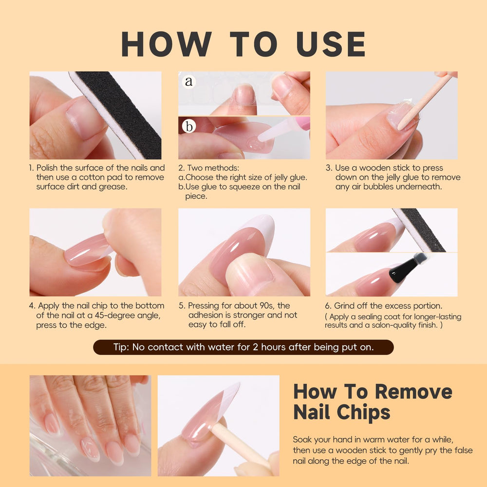 HOSAILY complete application kit included with glue, tabs, file, and wipes
