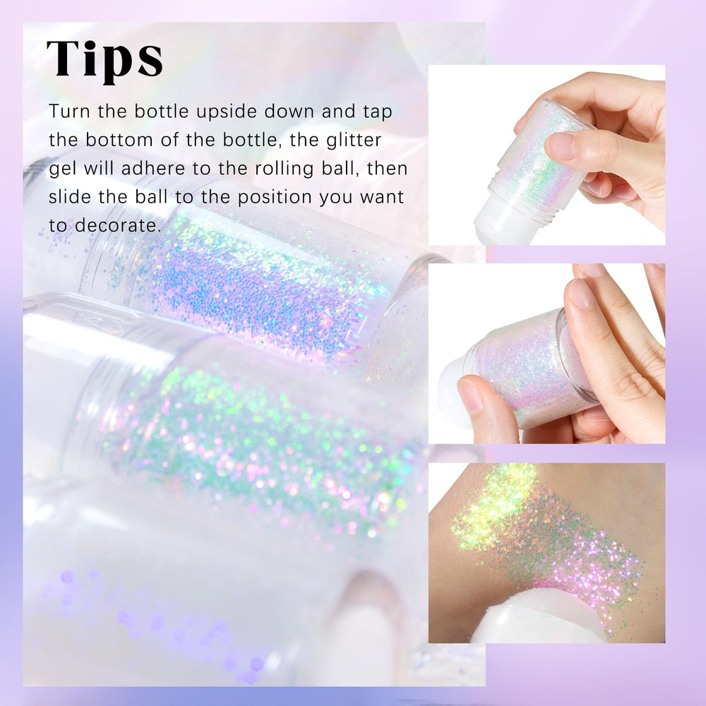 Hosaily daylight shine glitter on face for daytime sparkle