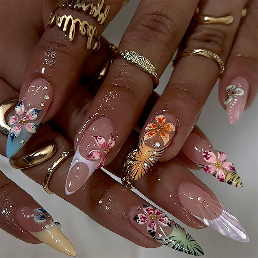 HOSAILY nail-art-friendly press-ons easy to attach and customize.