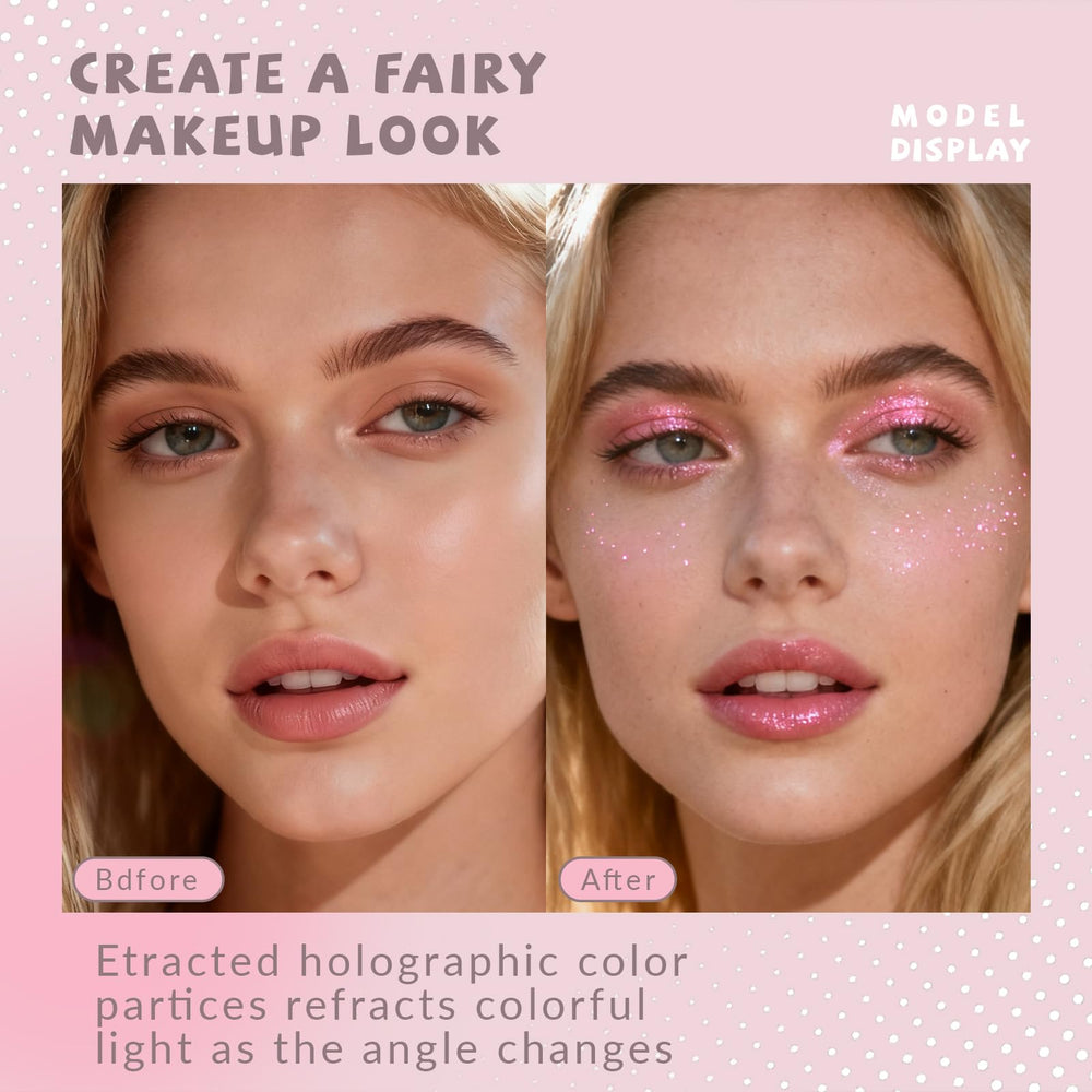HOSAILY glitter eyeshadow close-up shows blendable sparkle and depth.