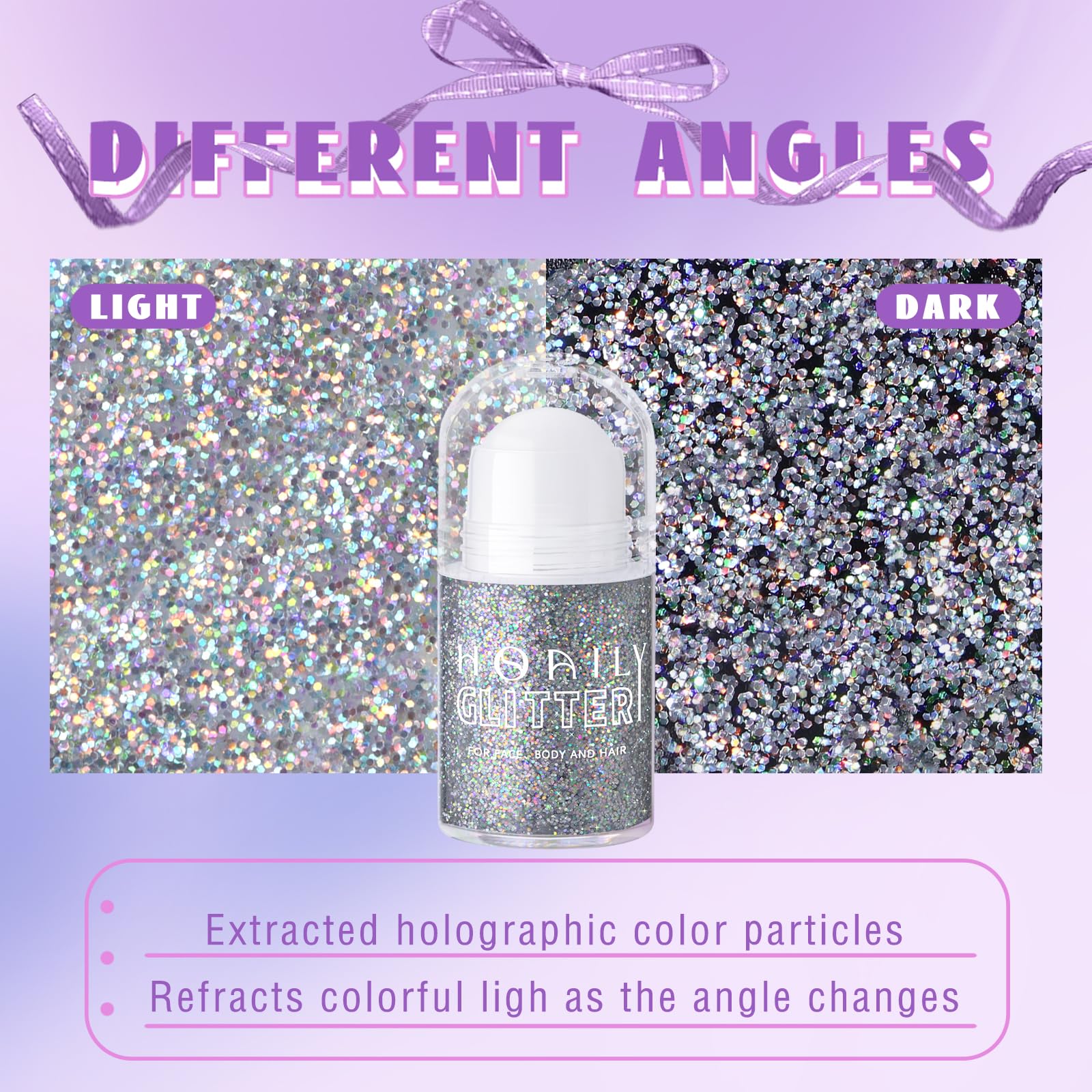 HOSAILY glitter on hair and body for standout party looks.