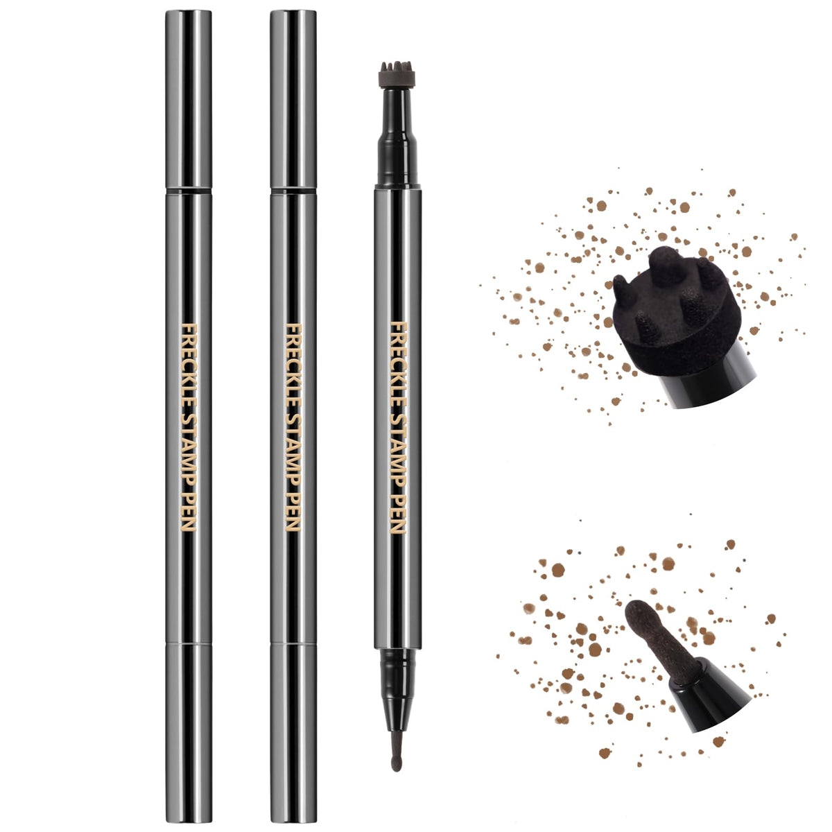 HOSAILY light brown freckle stamp pen creating natural sun-kissed freckles that stay all day.