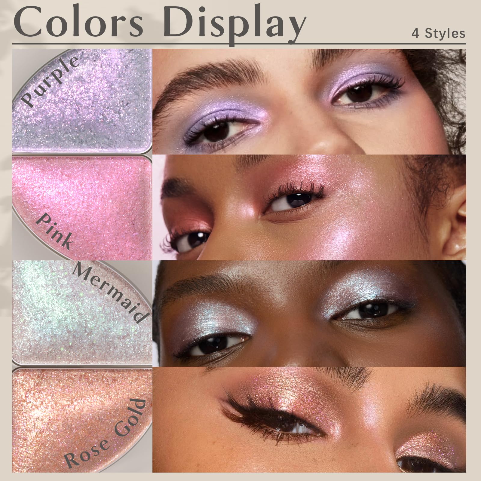 HOSAILY multichrome glitter pigments close-up show dynamic shimmer.