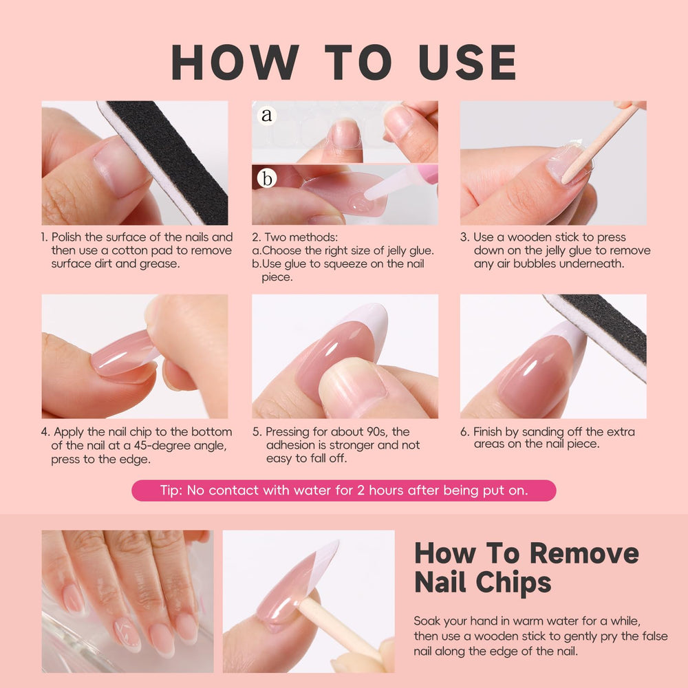 Hosaily 24-piece nail kit fits 12 sizes for a precise fit.