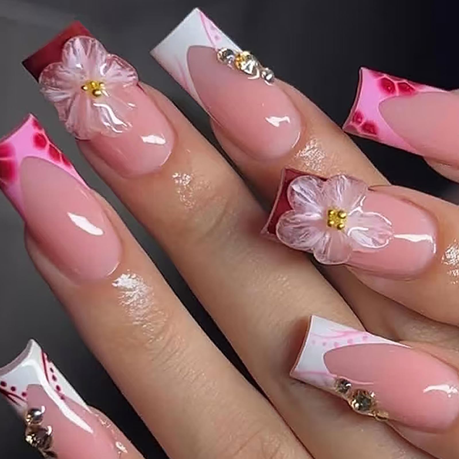 HOSAILY packaging shows 24 nails in 12 sizes kit
