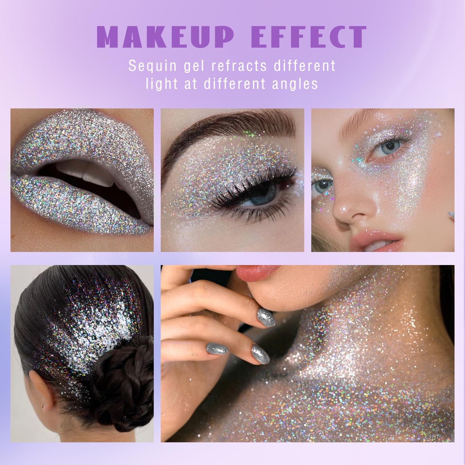 HOSAILY party-ready glitter ensemble enhances rave and festival outfits.