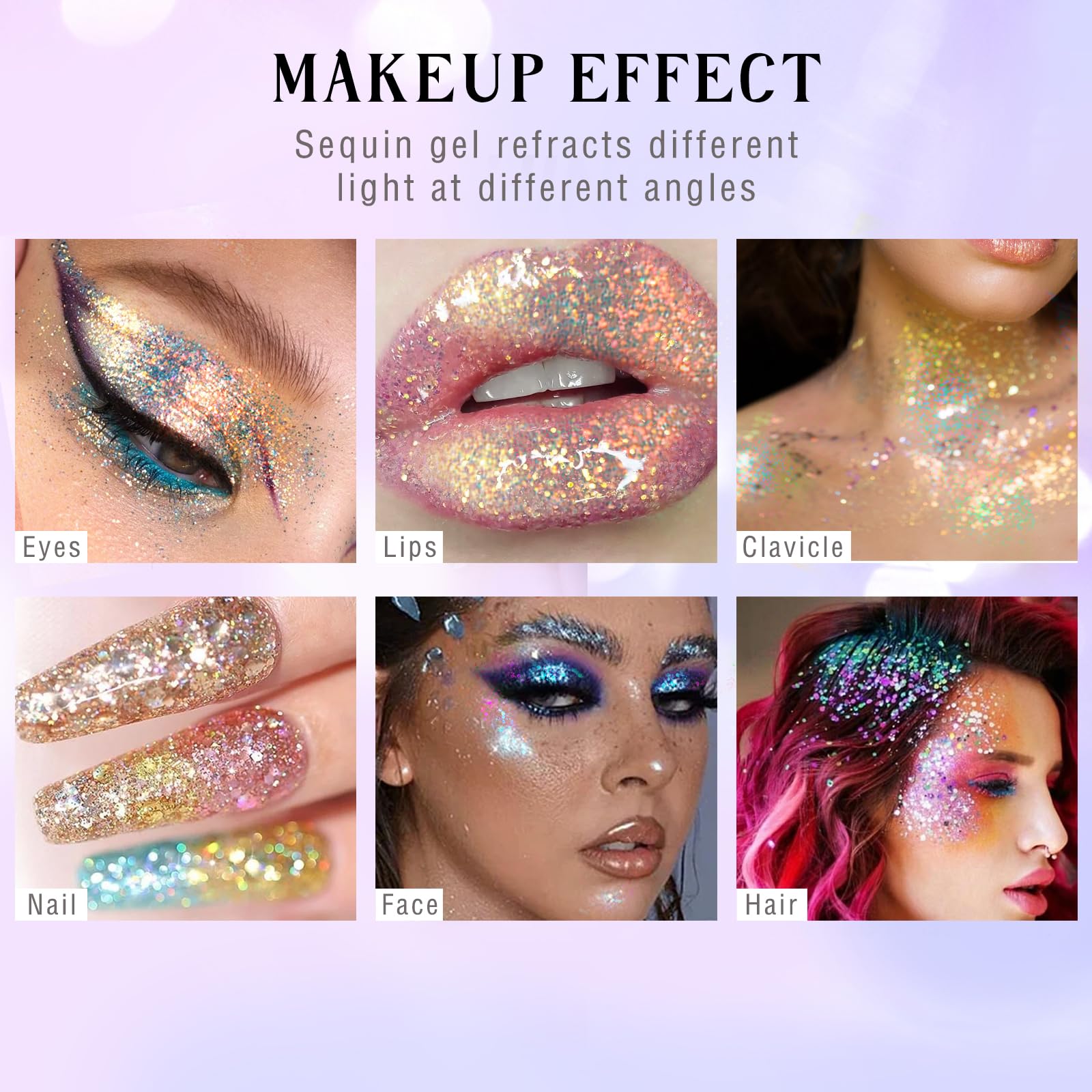 HOSAILY roll-on blue glitter gel for dramatic highlights in lighting