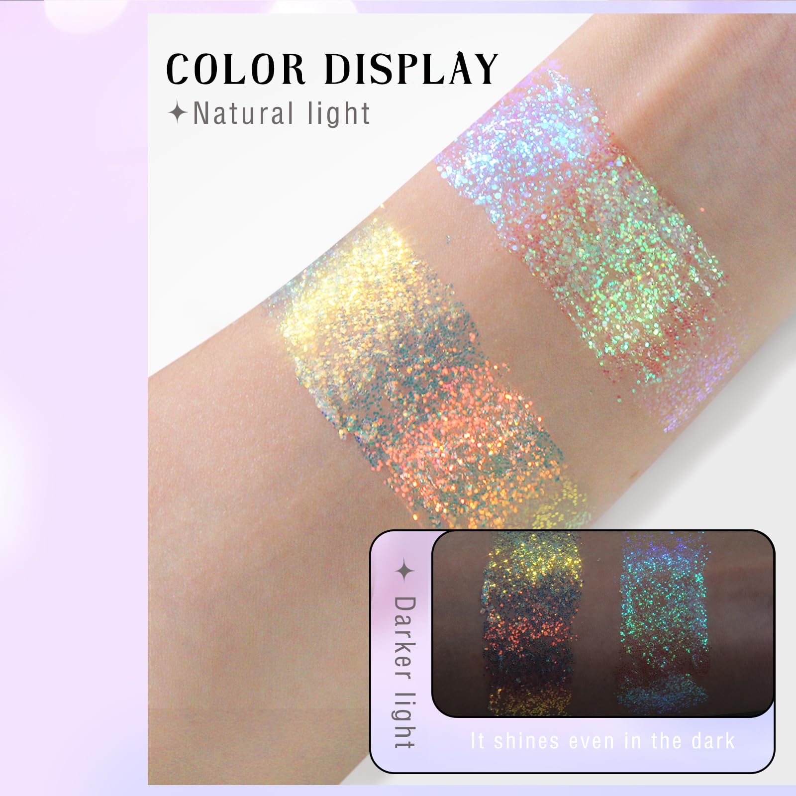 HOSAILY roll-on chunky sequins makeup for festival sparkle