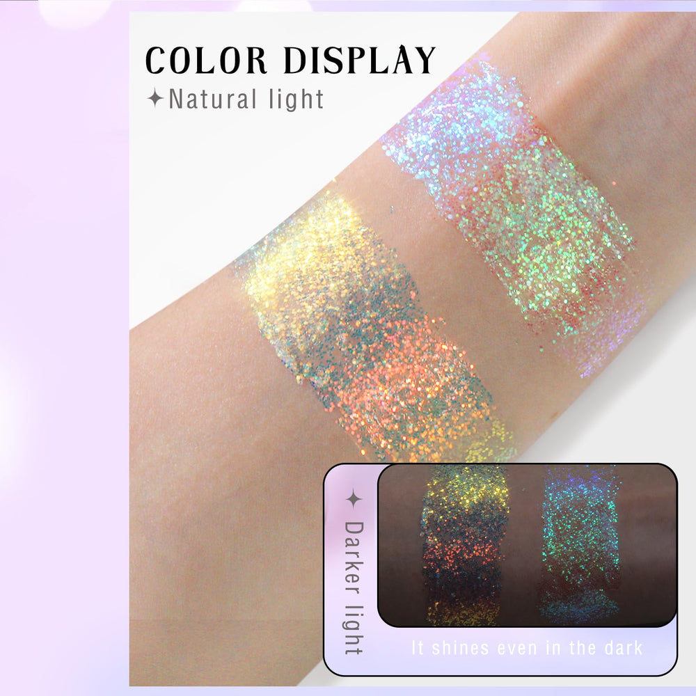 HOSAILY roll-on chunky sequins makeup for festival sparkle