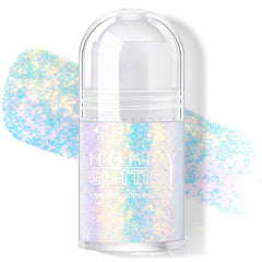 HOSAILY roll-on holographic glitter gel for face application and daytime glow