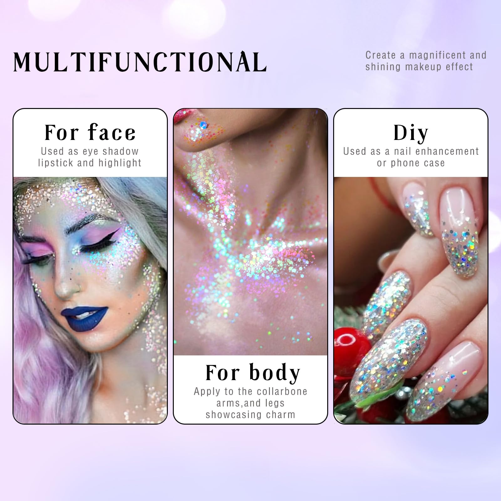 HOSAILY roll-on mermaid sequins for vivid festival body art