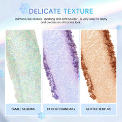 HOSAILY Snowflakes palette open shot highlights creamy texture and smooth application.