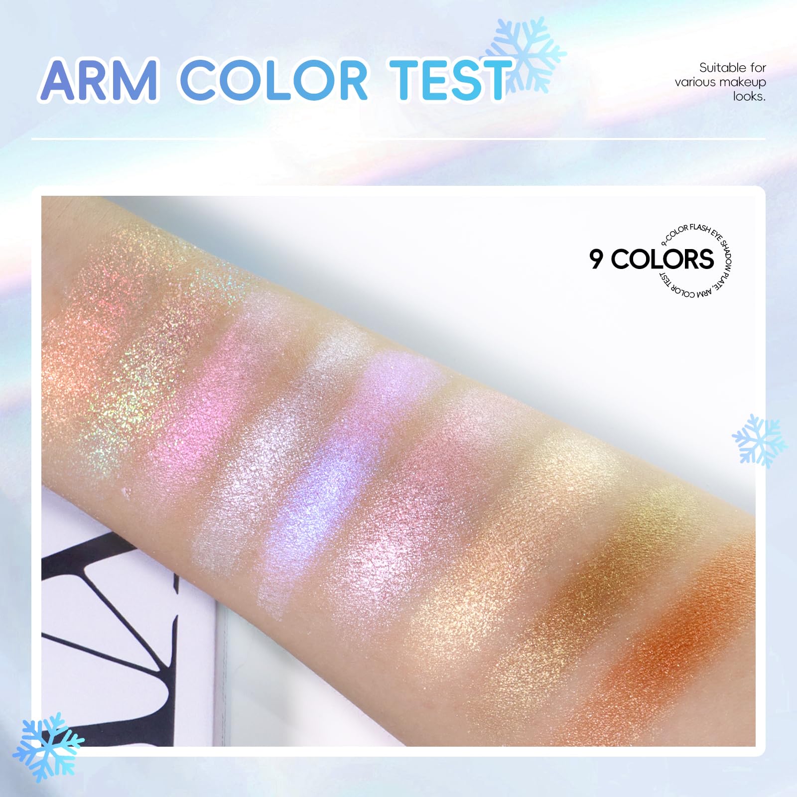 HOSAILY Snowflakes waterproof glow suggests lasting shimmer through events and long days.