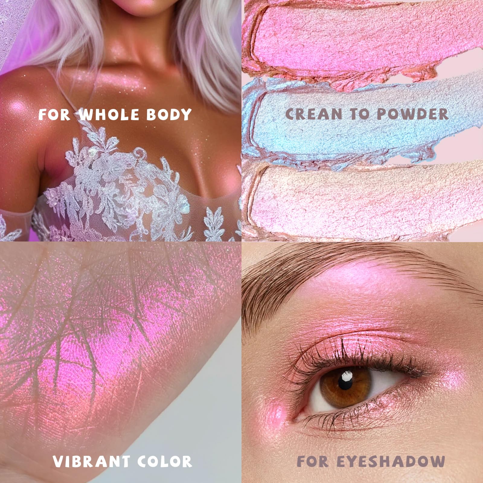 HOSAILY waterproof long-lasting eyeshadow stays vibrant through humidity and heat.