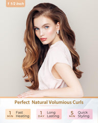 Hoson curling iron with dual voltage for worldwide styling on the go.