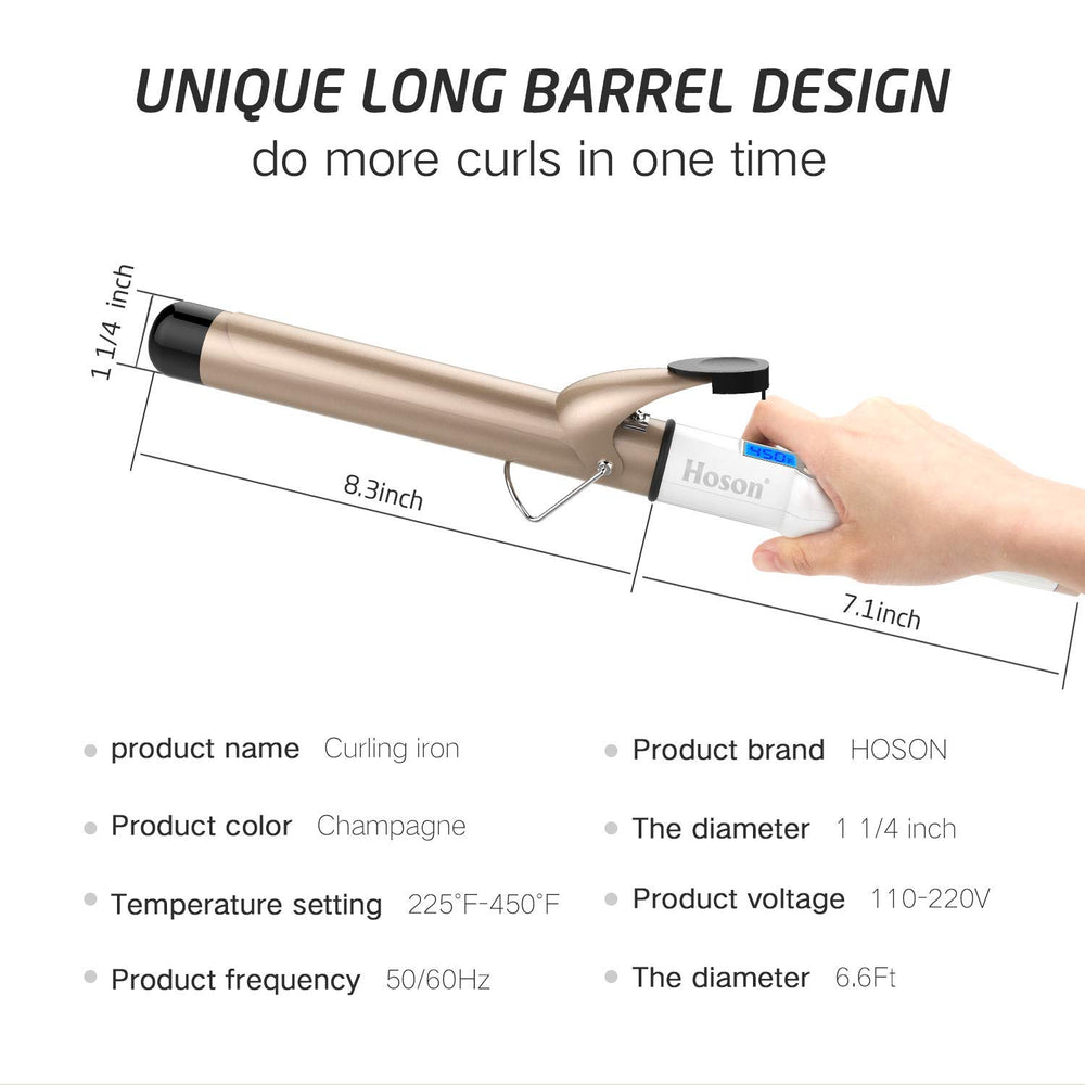Hoson curling iron glove included protects hands during curling