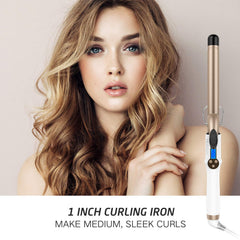 Hoson curling iron LCD display shows precise temperature for consistent styling.