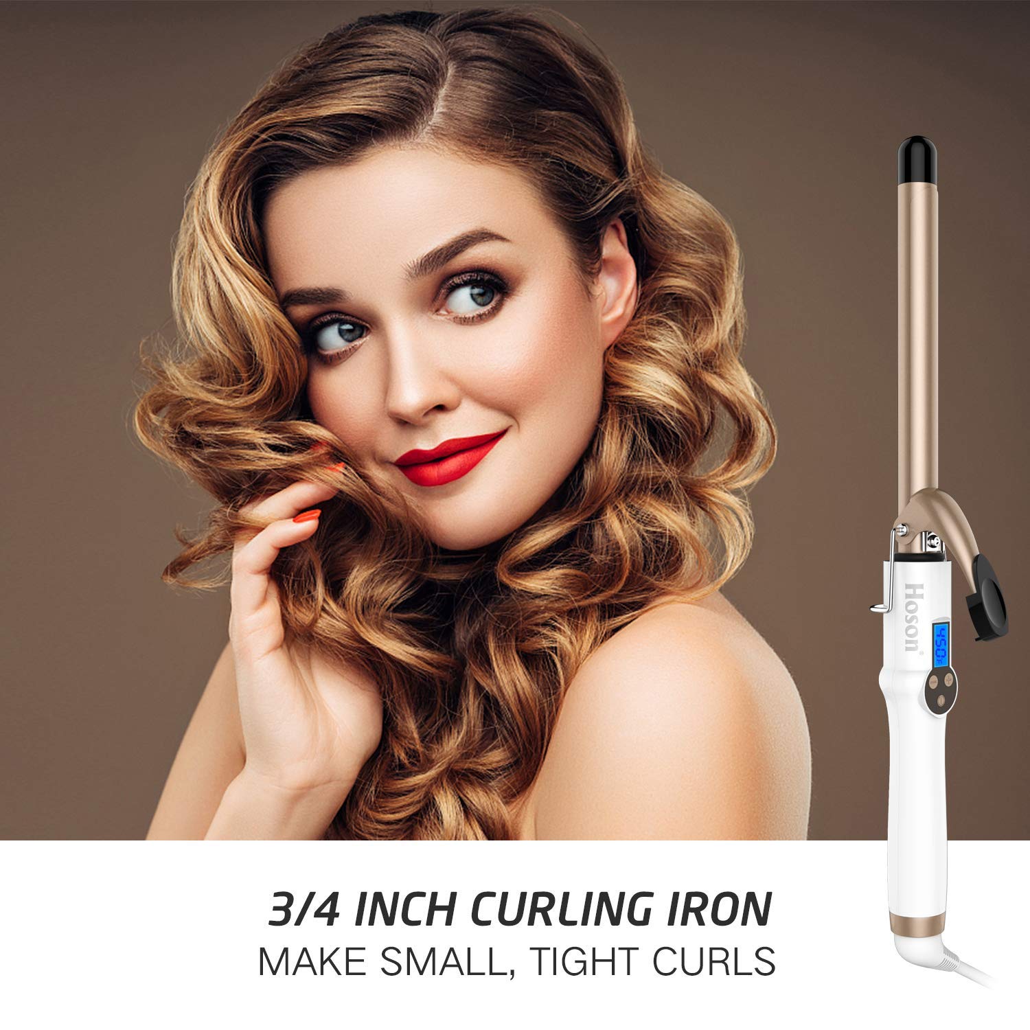 Hoson tourmaline ceramic coating detail showing anti-frizz benefits during styling