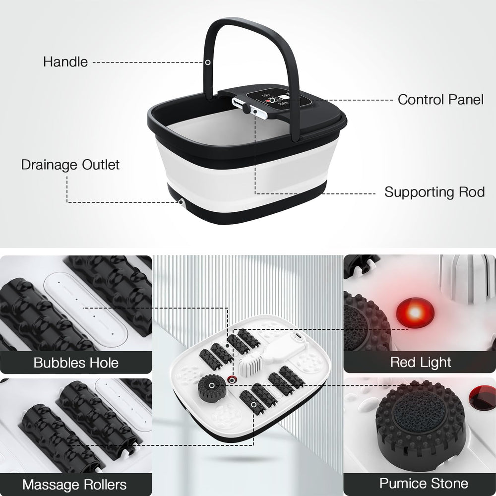 HOSPAN collapsible foot spa stored compactly in small spaces