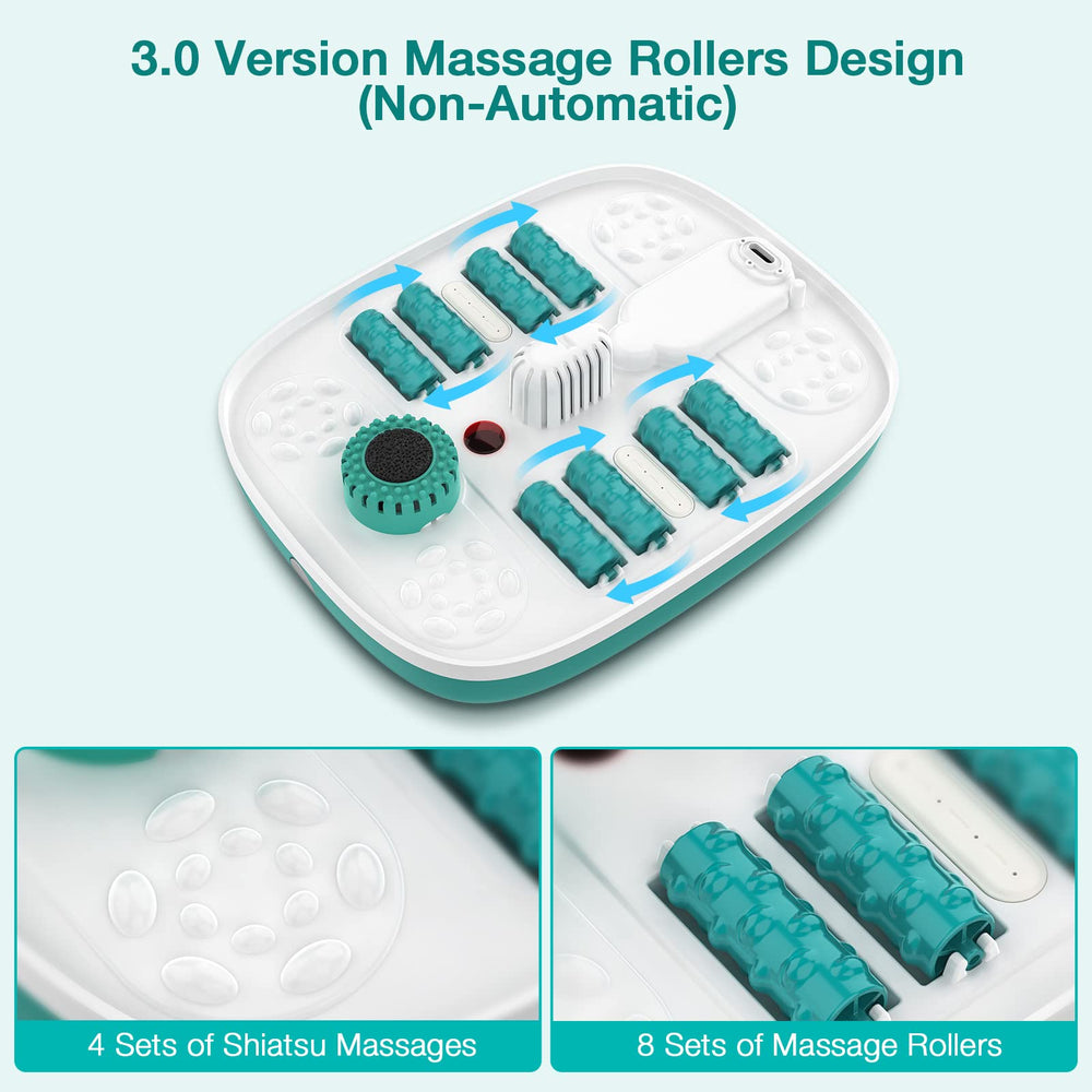 hospan foot spa with 8 rollers and shiatsu for targeted foot relief.