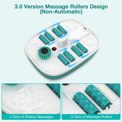 hospan foot spa with 8 rollers and shiatsu for targeted foot relief.