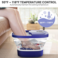 HOSPAN foot spa bubbles gently for a soothing soak.