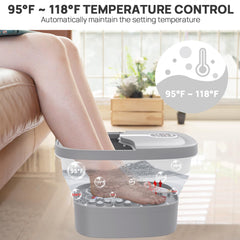 HOSPAN foot spa LED display shows real-time temperature and timer settings
