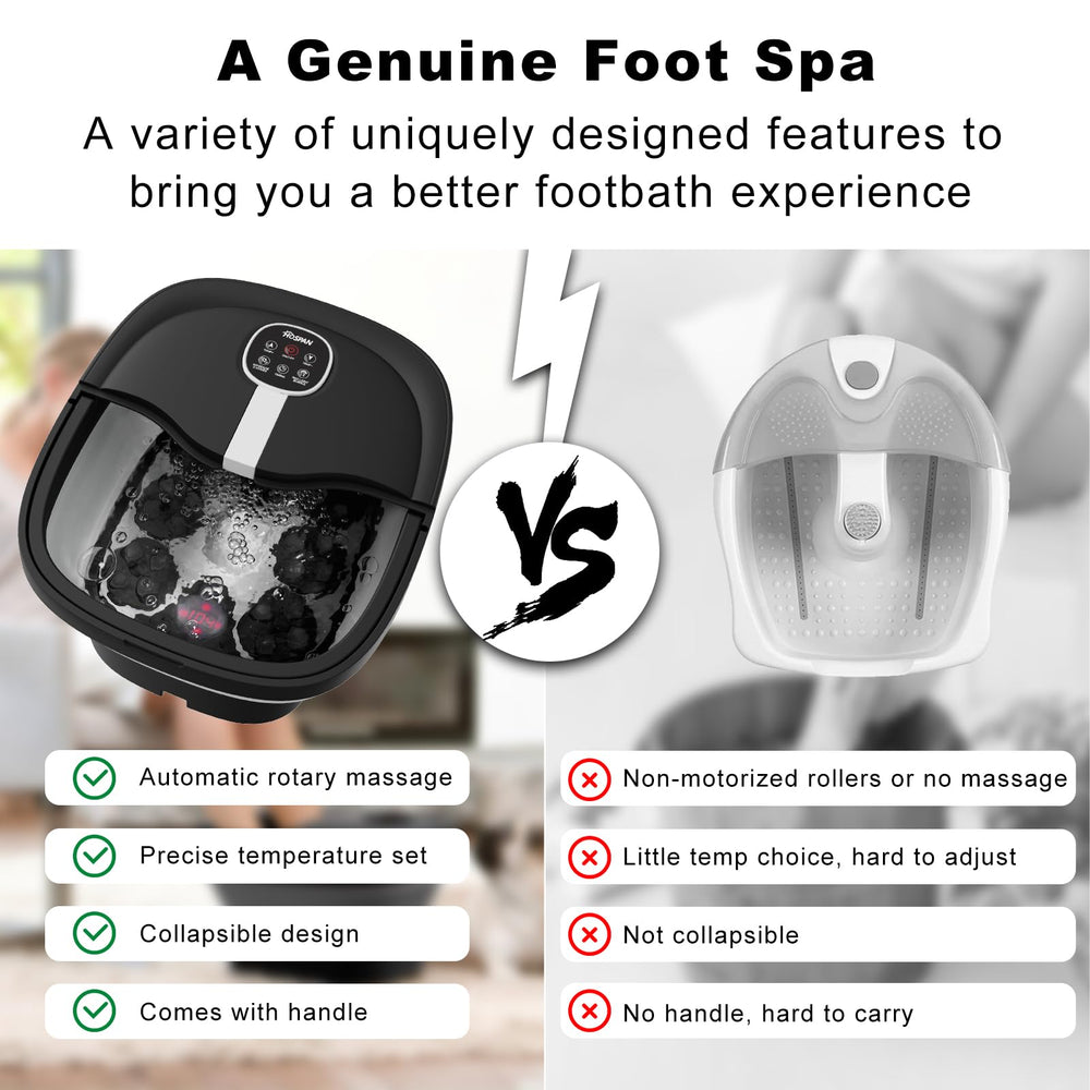 HOSPAN remote control attached to foot spa for convenient operation