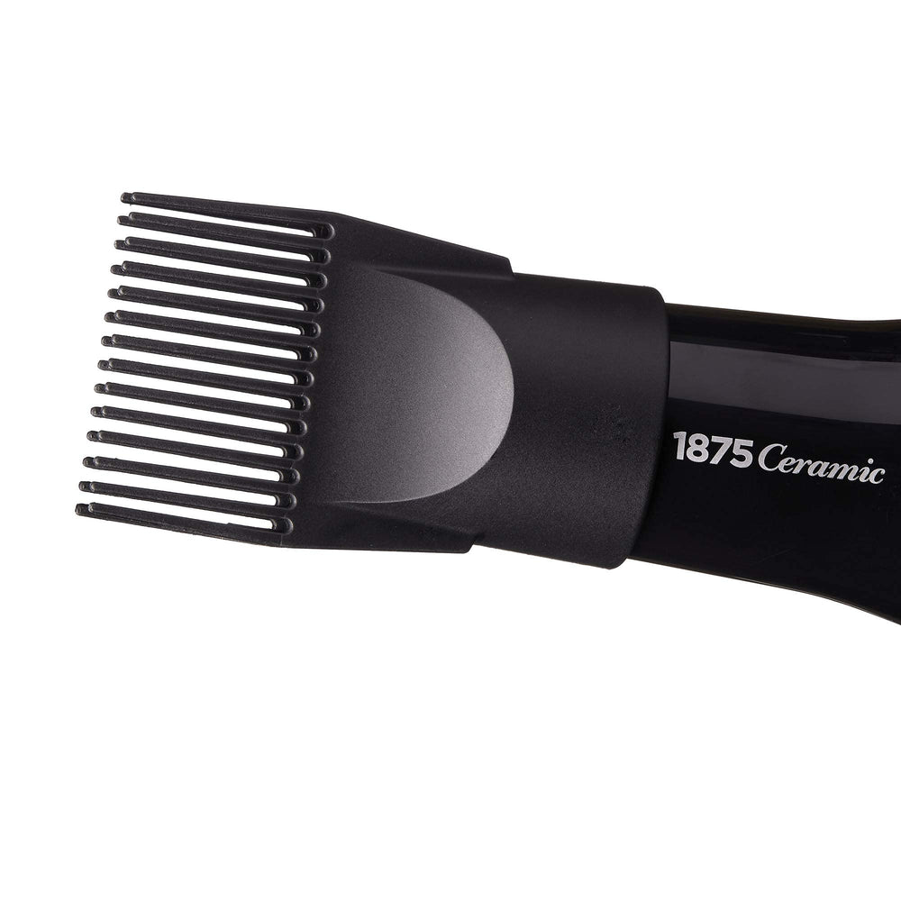 Hot Beauty 1875 Ceramic Hair Dryer slide switch for adjustable heat and speed.