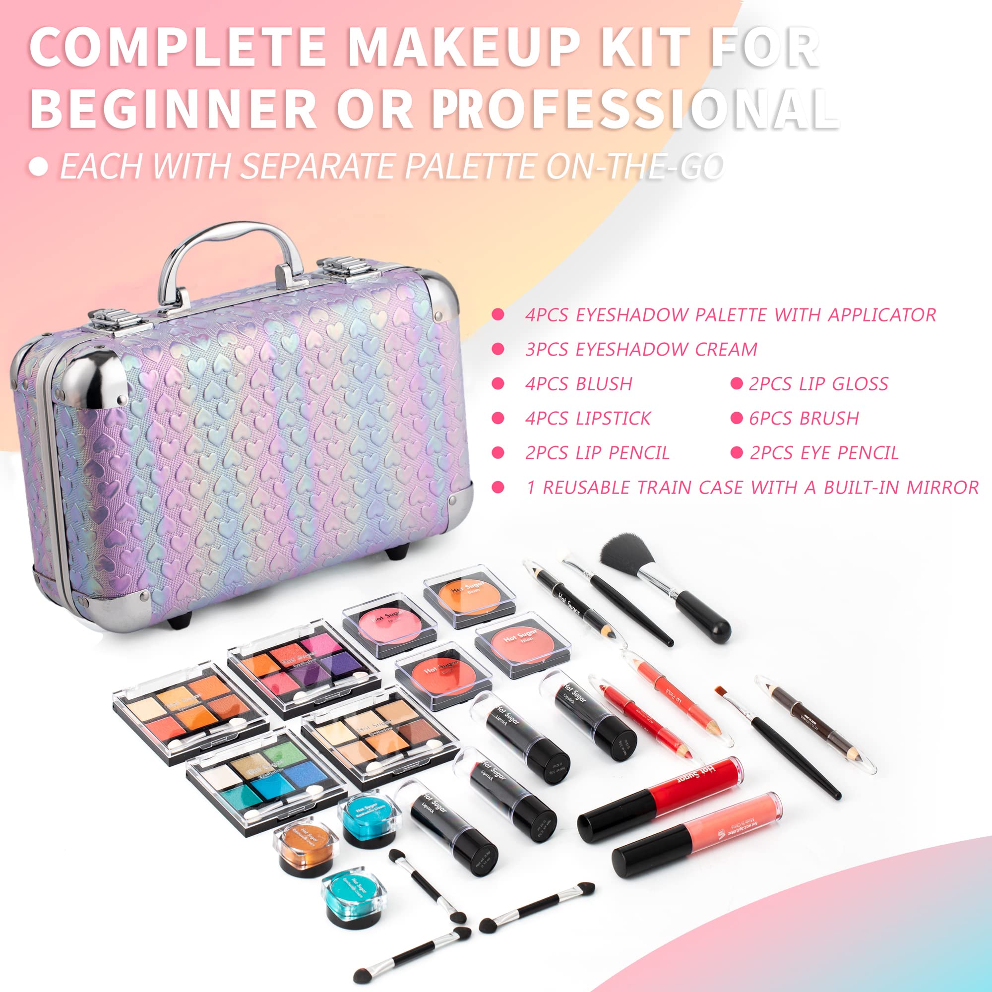 Hot Sugar blush lip gloss lipstick collection for rosy cheeks and glossy lips