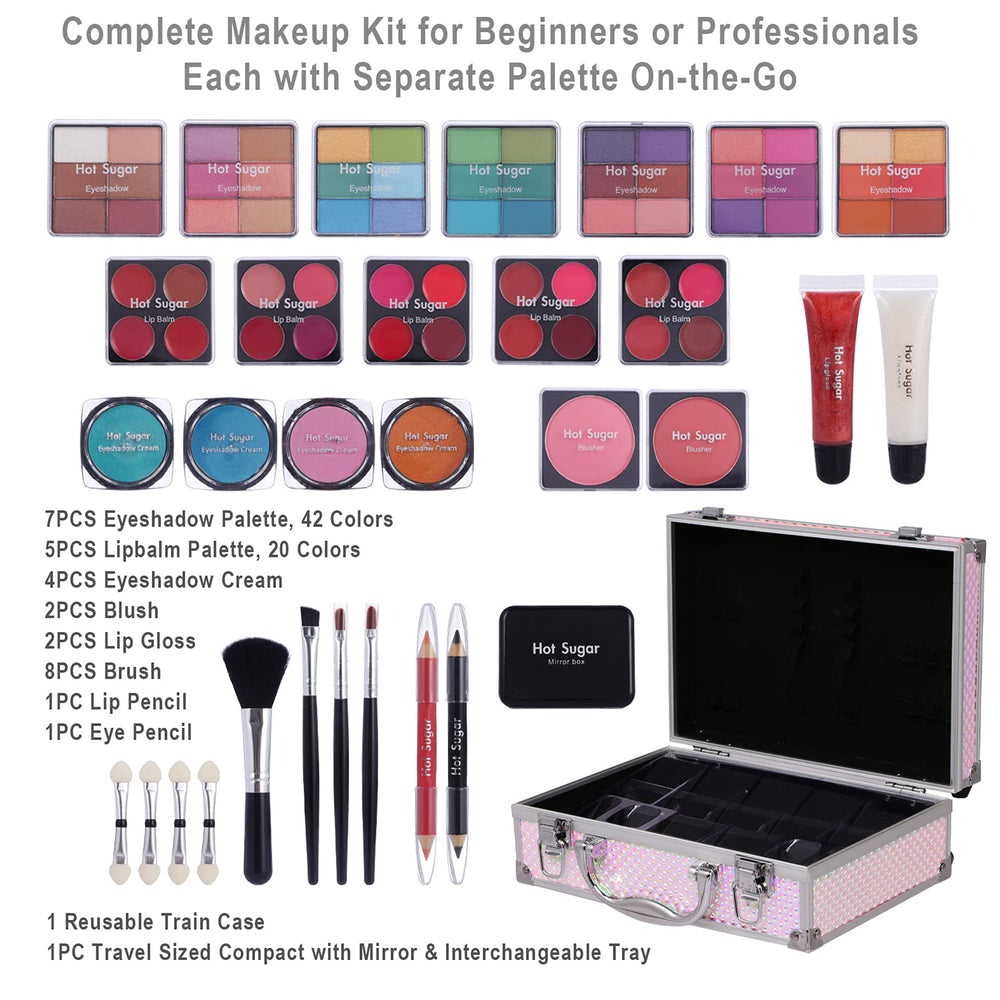 Hot Sugar eye shadow palette with 46 shades for versatile looks