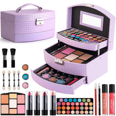 Hot Sugar Girls makeup kit open train case for organized on-the-go beauty essentials