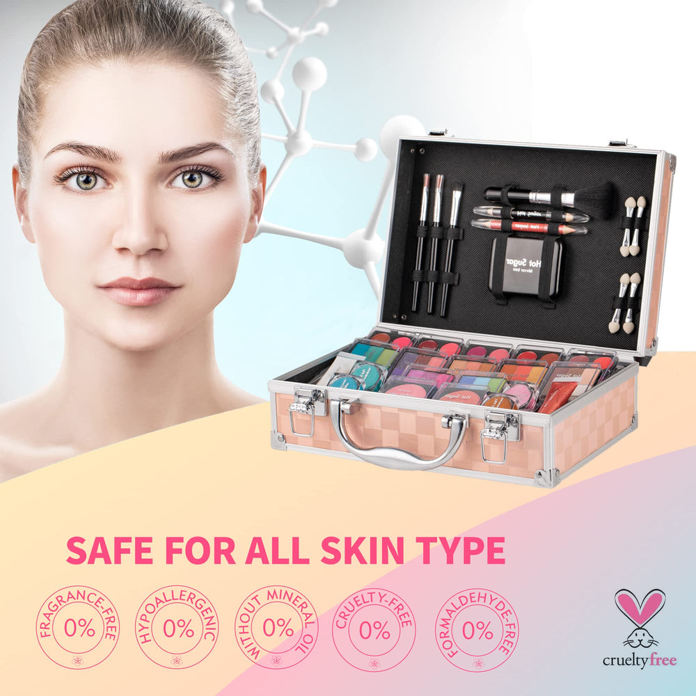 Hot Sugar makeup brushes collection enables precise application and blending.