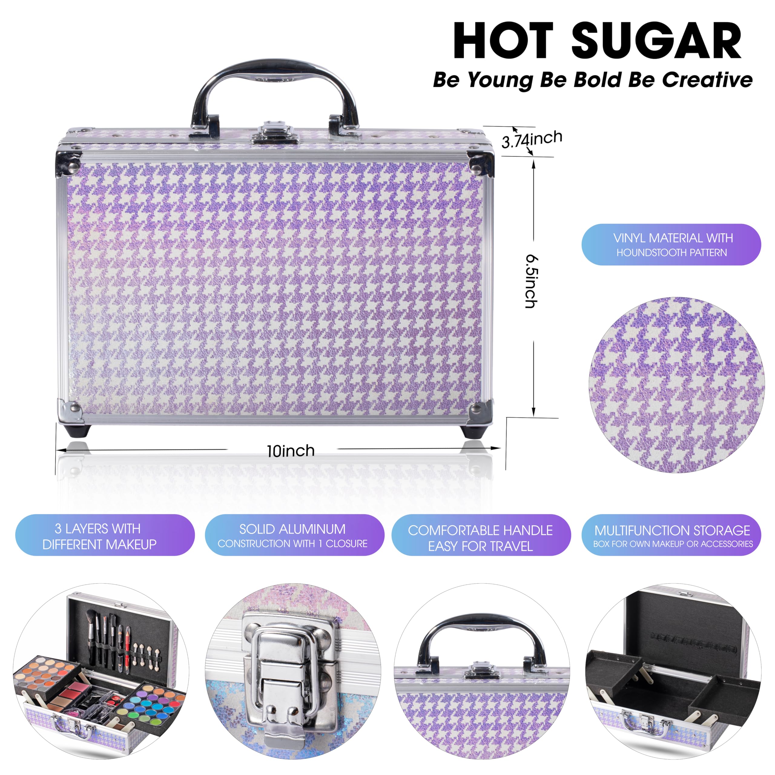 Hot Sugar makeup kit eyeshadow palette close-up showing pigmented colors for playful looks