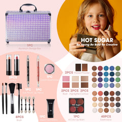 Hot Sugar makeup kit lip products and blush offering vibrant options for kid-friendly makeovers