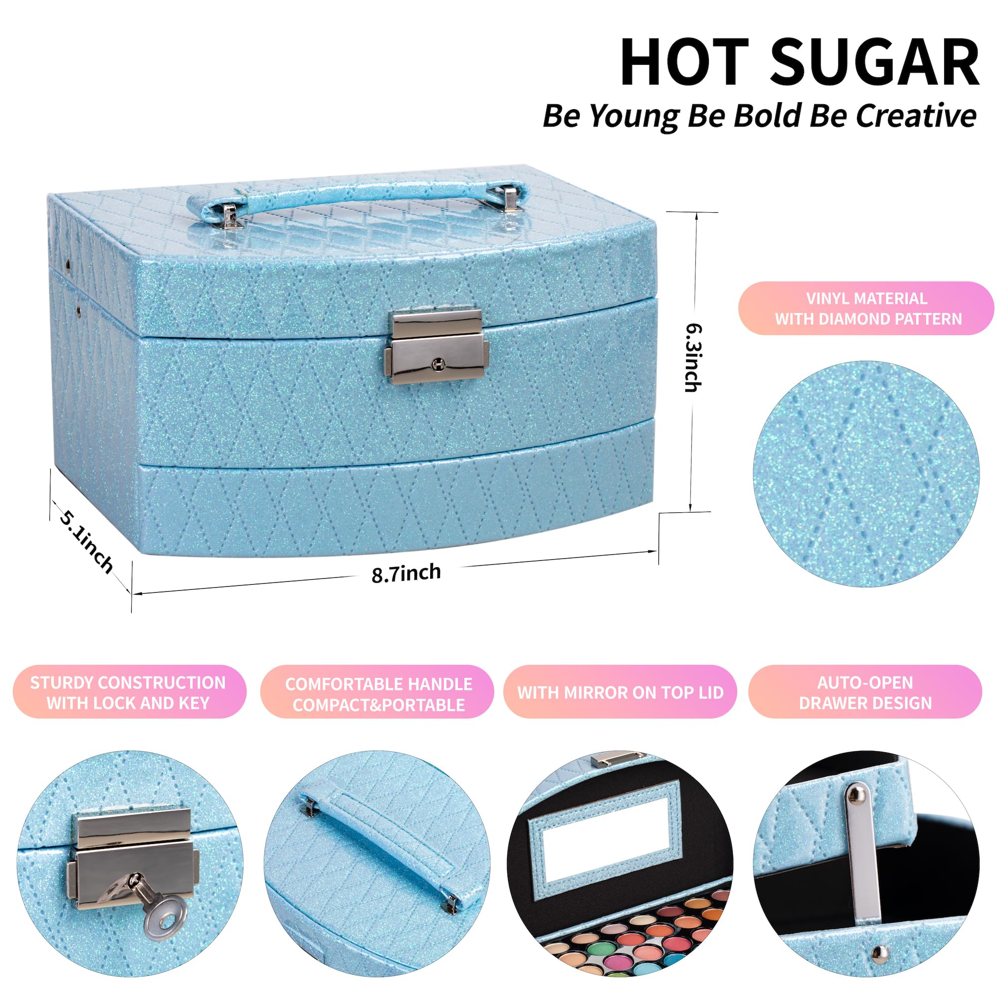 Hot Sugar teens makeup kit eye shadow palette adds vibrant color options